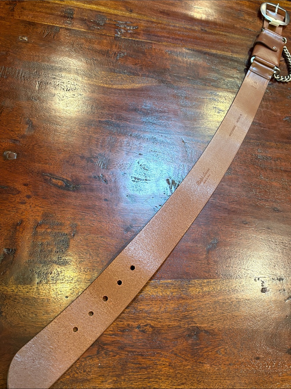 Ralph Lauren Collection FA19 Equestrian Leather Utility Pouch Metal Chain Belt M - Picture 15 of 15